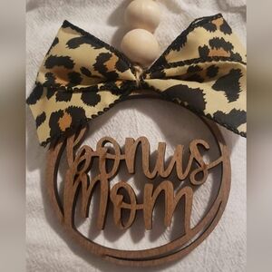 Bonus mom laser engraved car charm/ Christmas ornament